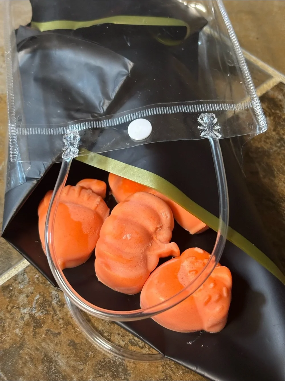 Pumpkin-Shaped Orange Wax Melts - pumpkin pie Scented Wax Cubes